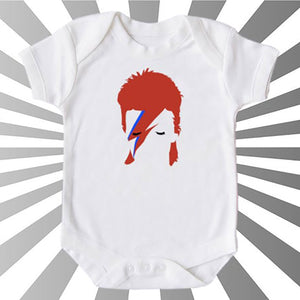 David Bowie, Ziggy Stardust babygrow. Handmade, exceptional quality.