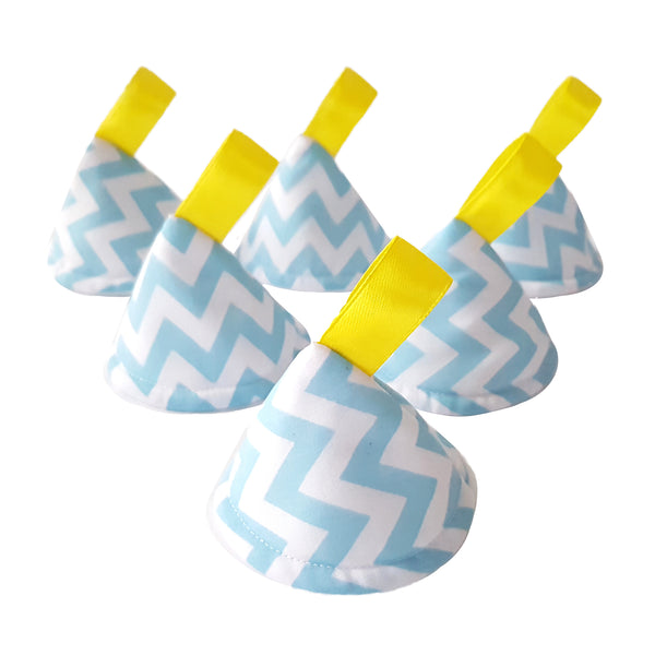 Zig Zag Pee Pee Teepees. Light Blue.