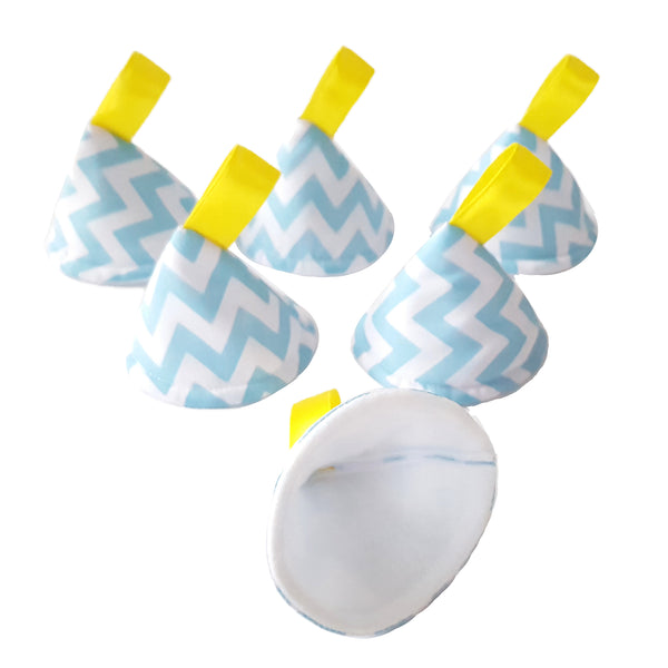 Zig Zag Pee Pee Teepees. Light Blue.